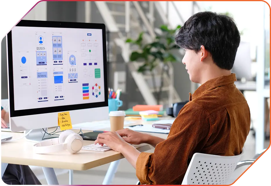 Man working in front of iMac